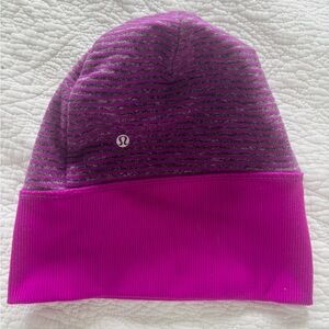 Lululemon Purple Striped running hat